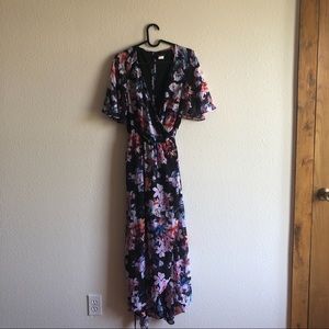 Floral hi low dress